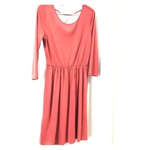 Pink mid length dress